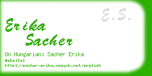 erika sacher business card